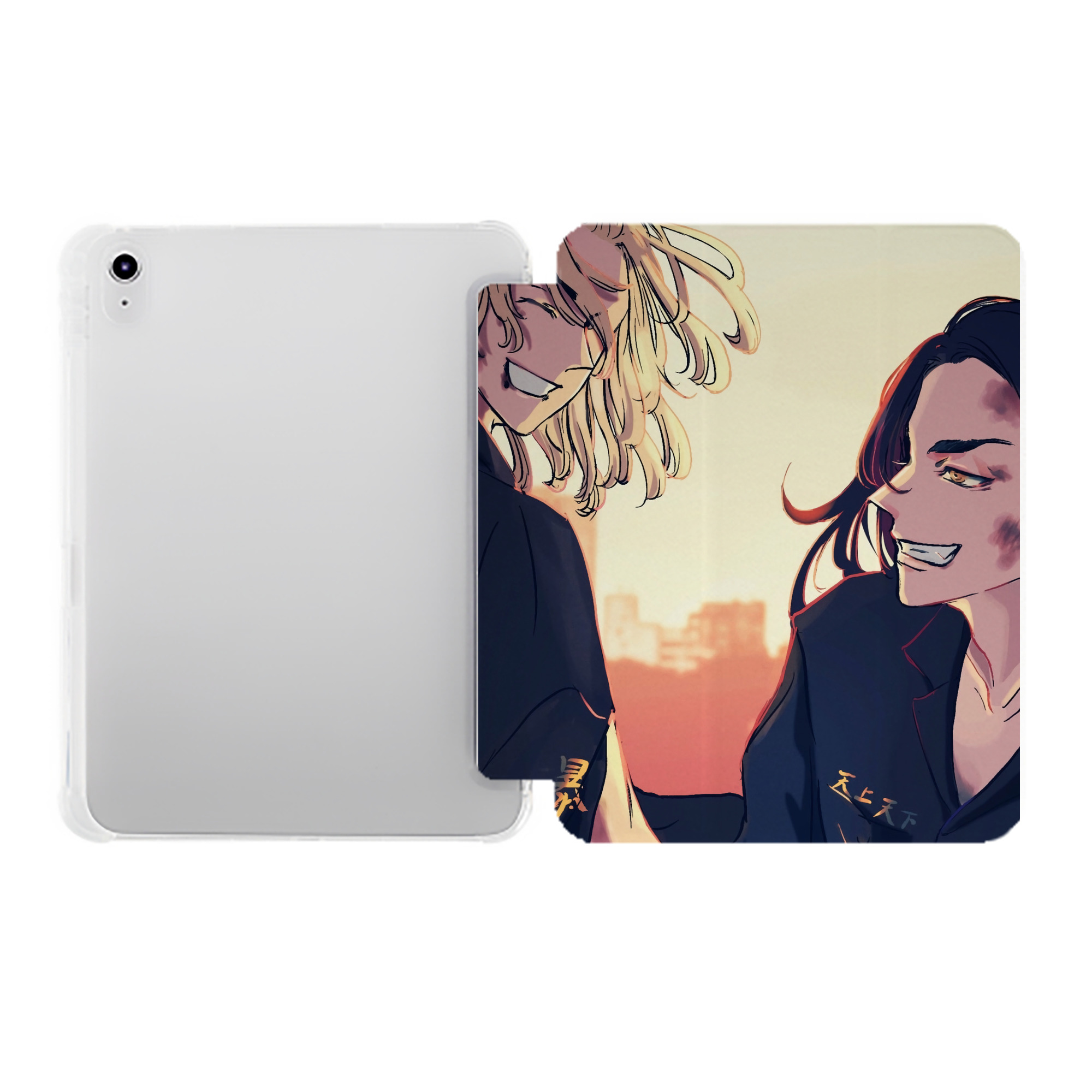 （画像用） 東京リベンジャーズ Tokyo Revengers IPad ケース ペン収納付き 三つ折りスタンド PUレザー×シリコン 対応機種9.5/10.5/10.9インチ